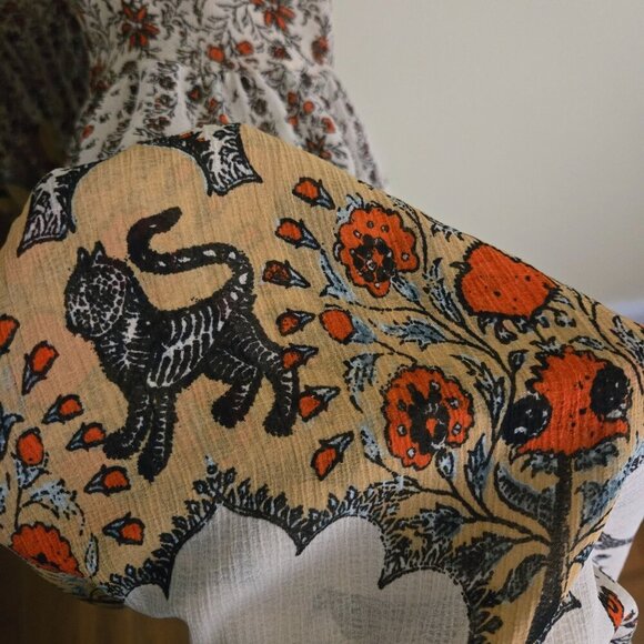 Free People Feeling Groovy Border Maxi Dress Bohemian Printed Tiered Size S - Picture 14 of 16